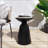 Stylish Outdoor Metal End Table With Pedestal Base, Perfect For Modern Spaces And Durability-1286583199