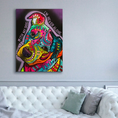 «With My Dog» par Dean Russo Studios, art mural sur toile