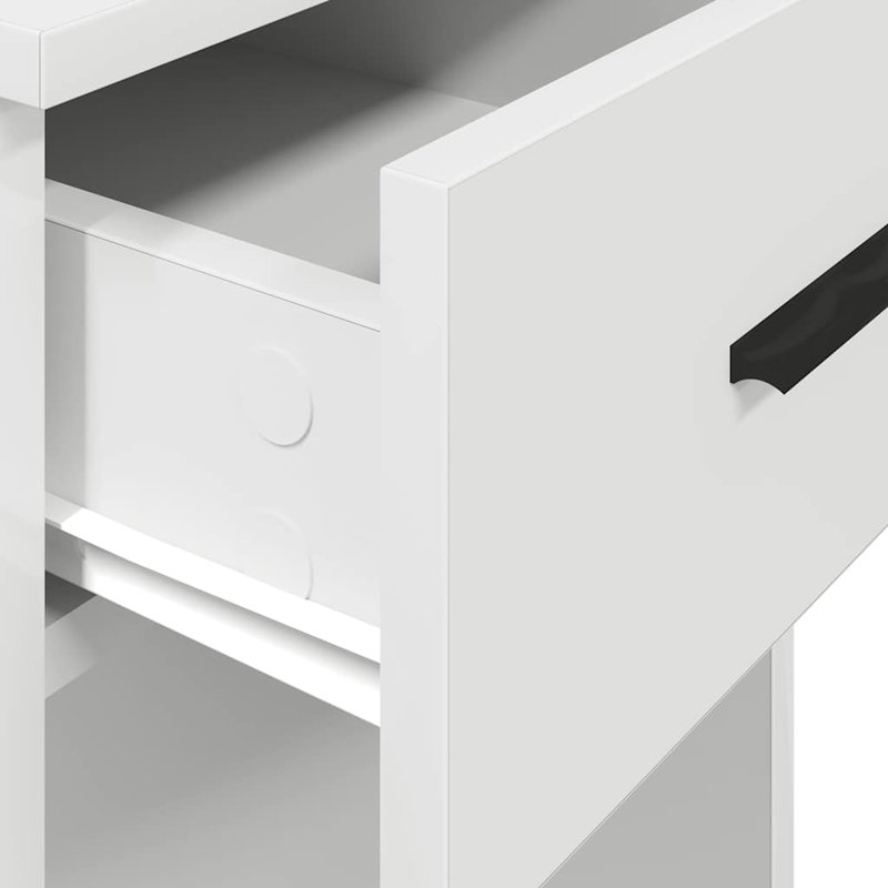 Brezina Manufactured Wood Computer Tower Stand, White