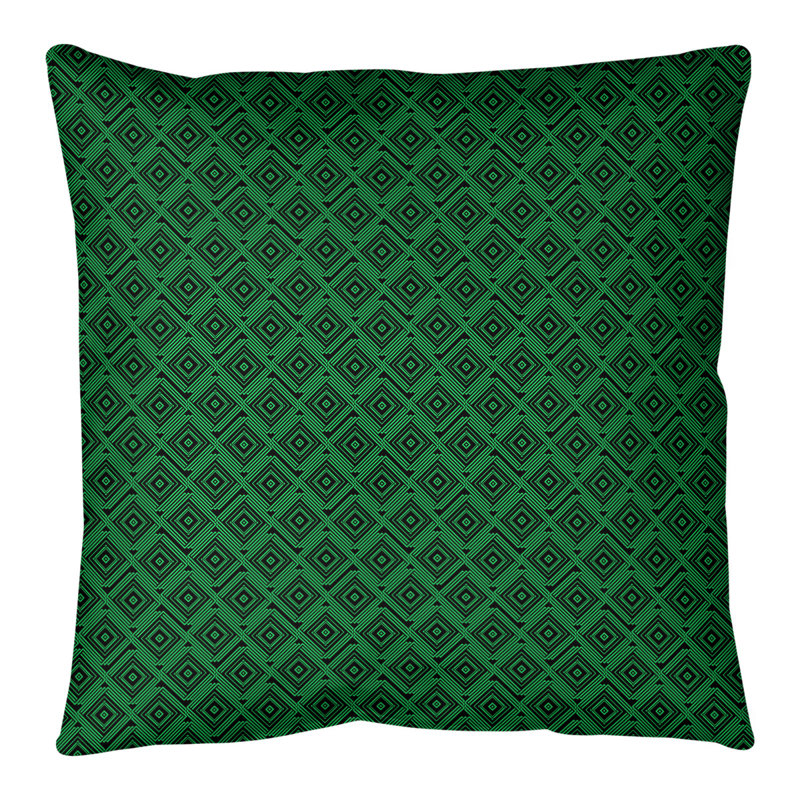 Coussin de sol Katelyn Elizabeth, 28 po x 28 po, Noir / Vert