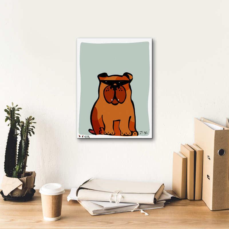 "Wouf" par Irena Orlov, H 16 po x l 12 po x P 0,75 po