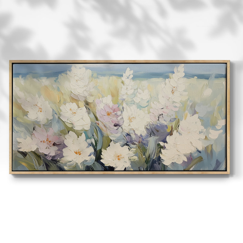 Botanical Series-CCV III- Toile tendue avec châssis tendue, prête à être accrochée, H 21 po x l 41 po, Naturel