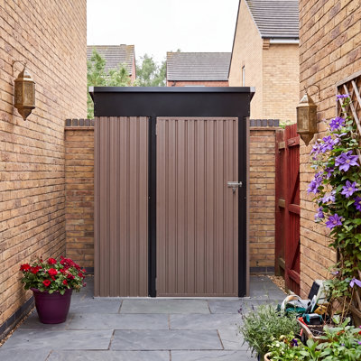 Sloping Roof Garden Shed Steel Metal Shed with Base