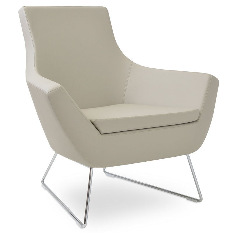 Lakewood Upholstered Accent Chair, Light Gray