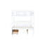 Lit superposé double en bois d'hévéa avec 2 tiroirs - blanc, conception convertible, inclus blanc fabriqué en bois détachable, garde-corps-1335800438