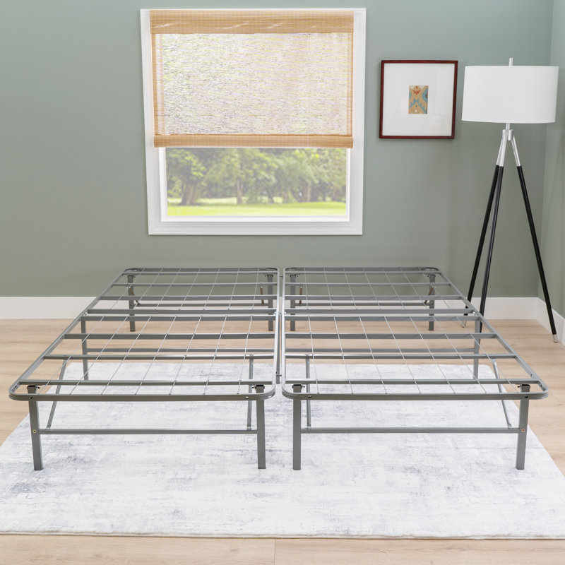 Franson Metal Folding King Platform Bed Frame, King