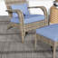 Chaise Adirondack de patio en osier avec repose-pieds, fauteuil d'extérieur
