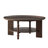 Transitional 40"W Round Unique Turned Spindle and Slab Leg Design Coffee Table with Storage Shelf-1348405258