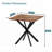 Rustic Square Side Table with X-Frame Metal Legs (31.5", Industrial Farmhouse)-750112259