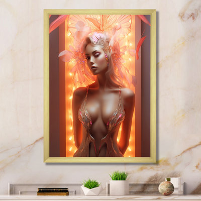 " Pink Cabaret Sensual Dancer I " Mixed Media and Color Photography Print