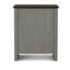 Table d'appoint Gera, plateau brun foncé de 16 po, porte de grange en X, tablette ouverte, gris