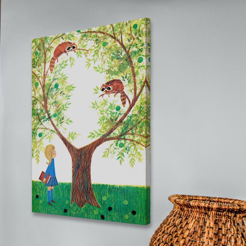 'Red Pandas' Painting Print on Wrapped Canvas