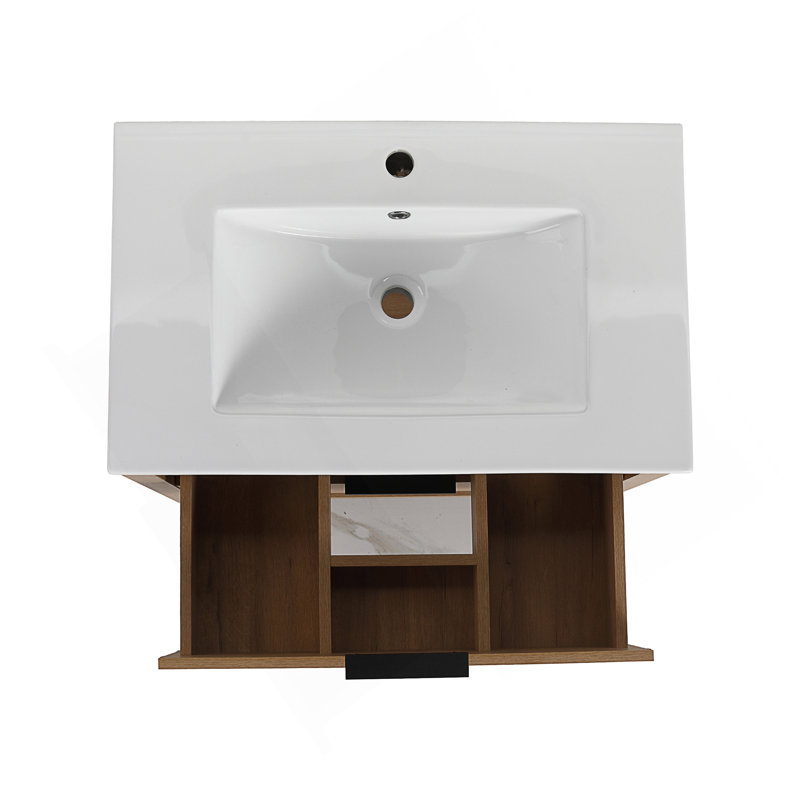 Contreplaqué de meuble-lavabo 30 po avec 2 tiroirs, Blanc