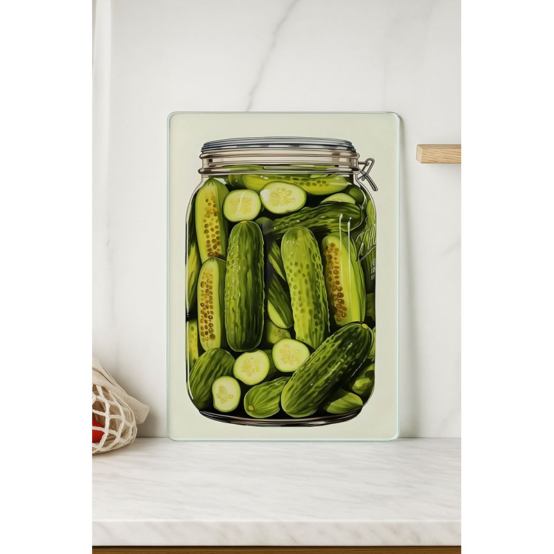 Durable Tempered Glass Cutting Board, 7.9 x 11.8 inches | 100% Antibacterial, Non-Slip Silicone Feet | Easy Clean Surface, Perfect for Food Prep & Kitchen Use, Not Dishwasher, Microwave, or Oven Safe