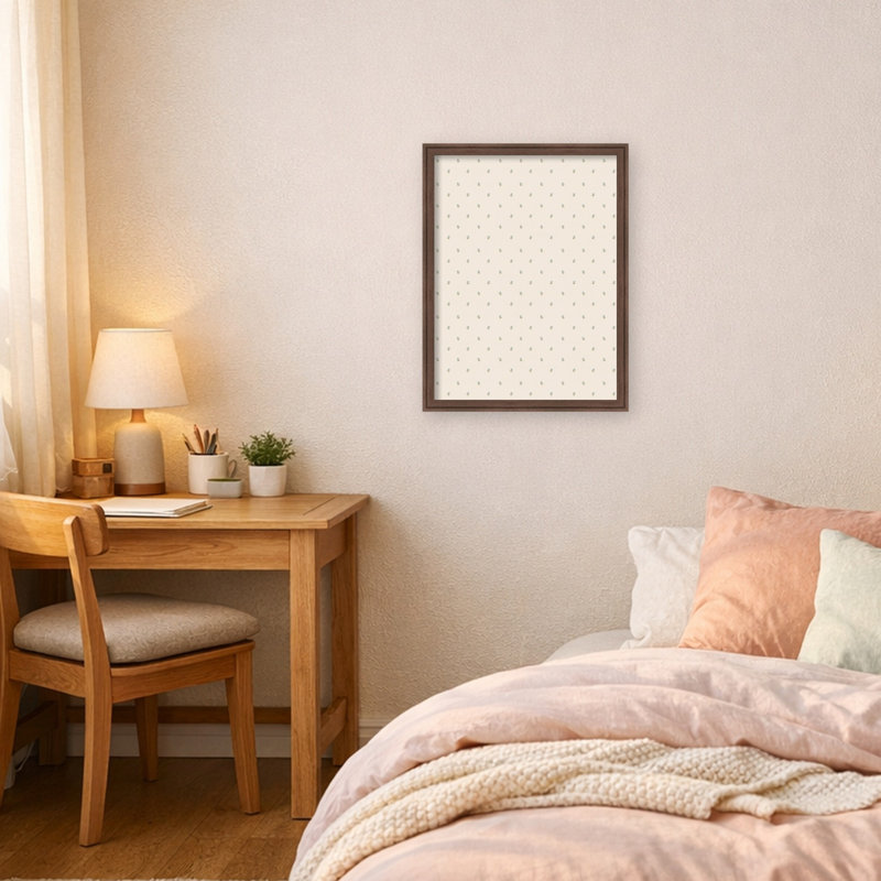 Structure murale encadrée en tissu avec tableau magnétique bleu, H 26 po x l 20 po