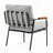 Metal Frame Upholstered Accent Armchair-409018048