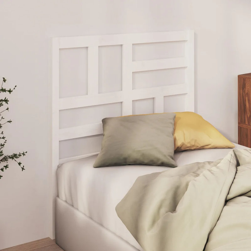 Menasha Single (3') Solid Wood Headboard, 106 x 104 cm, White
