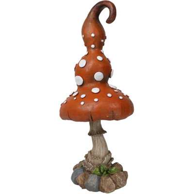 Figurine champignon enchanté en forme de champignon à pois 13 po
