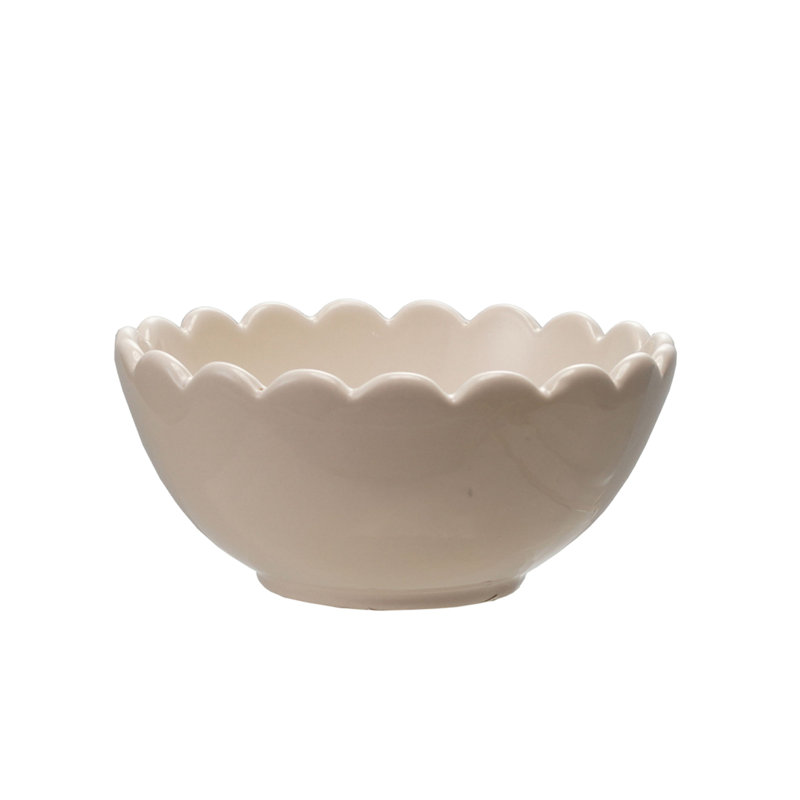 12-Piece Stoneware Scalloped Bowl In Reactive Glaze