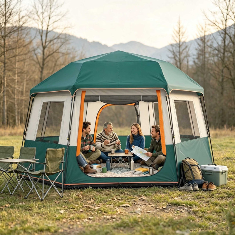 4 Person Tent, Green