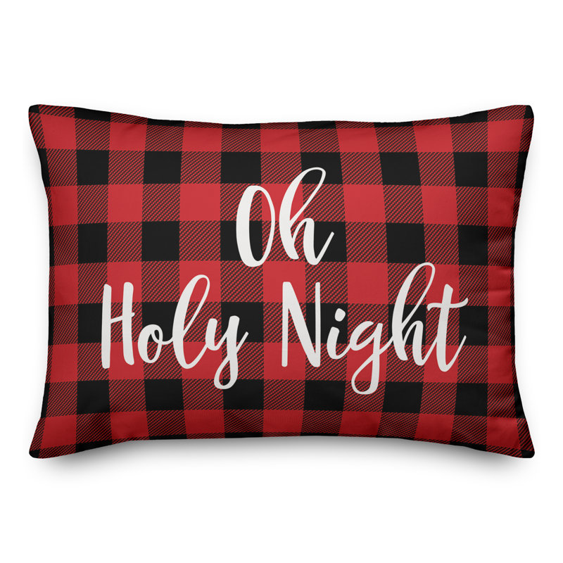  «I'm Be Hohohome» pour Noël avec coussin lombaire à carreaux Buffalo