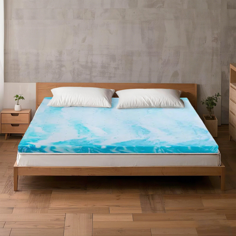 Memory Foam Mattress Topper, Cooling Gel Foam Mattress Medium Firm For Pressure Relief, Ventilated Design Bed Topper, Queen