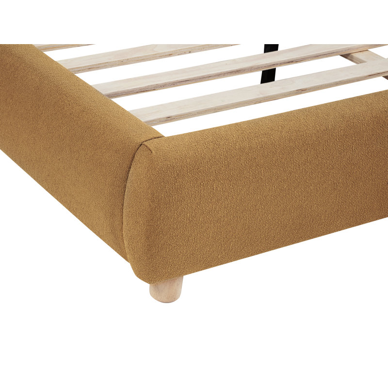  Lit plateforme tapissier Luetta, Brun