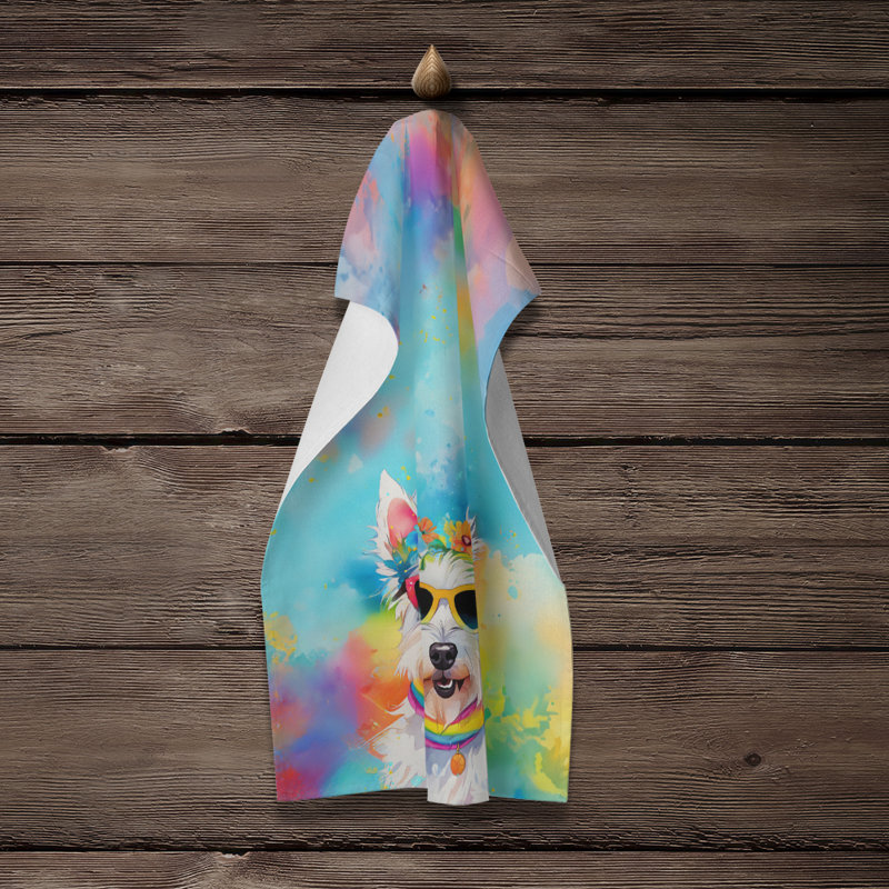 Serviette de cuisine Westie Hippie Dawg