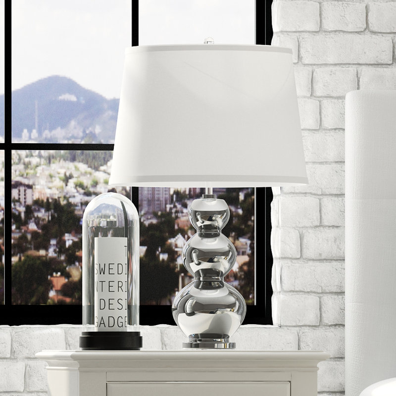Lampe de table 27 po Alonah, Argent