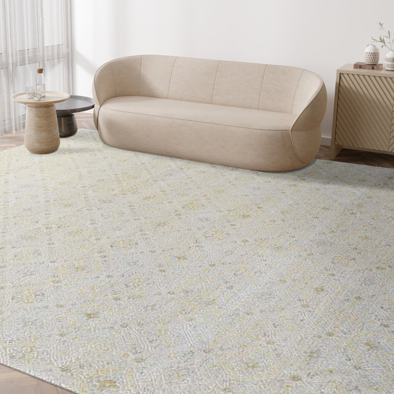 Wool Geometric Area Rug, Rectangle 8' x 10'