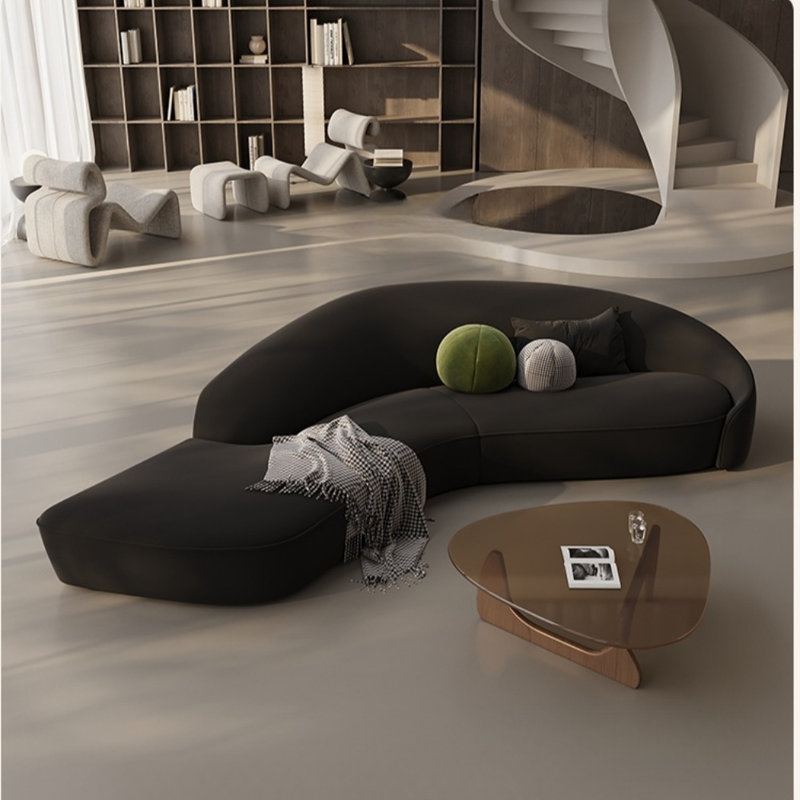 Canapé de luxe moderne, simple et léger, Noir