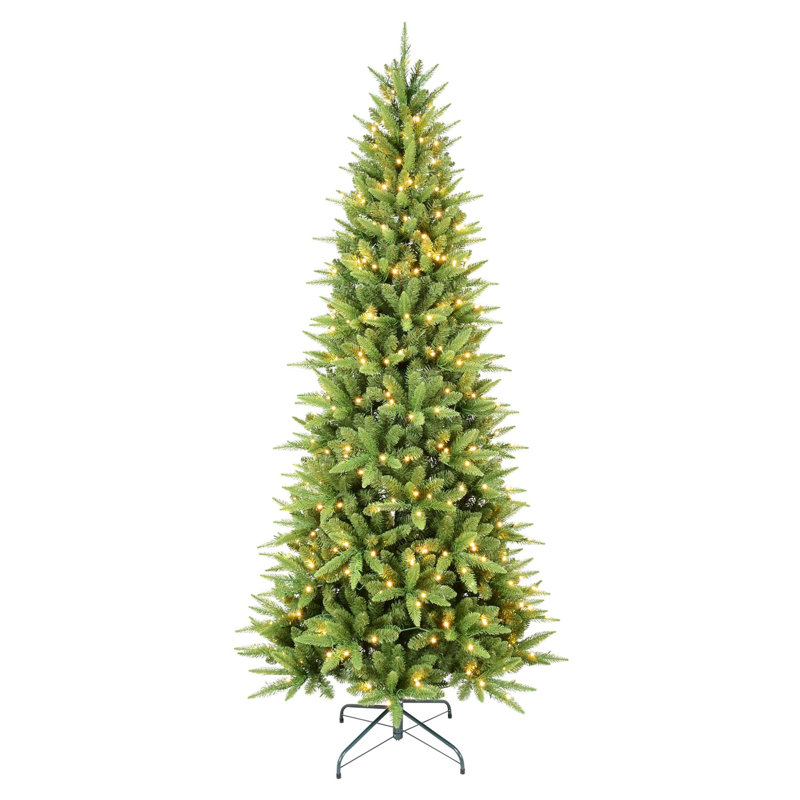 Arbre de Noël élégant avec lumières, H 41,9 pi