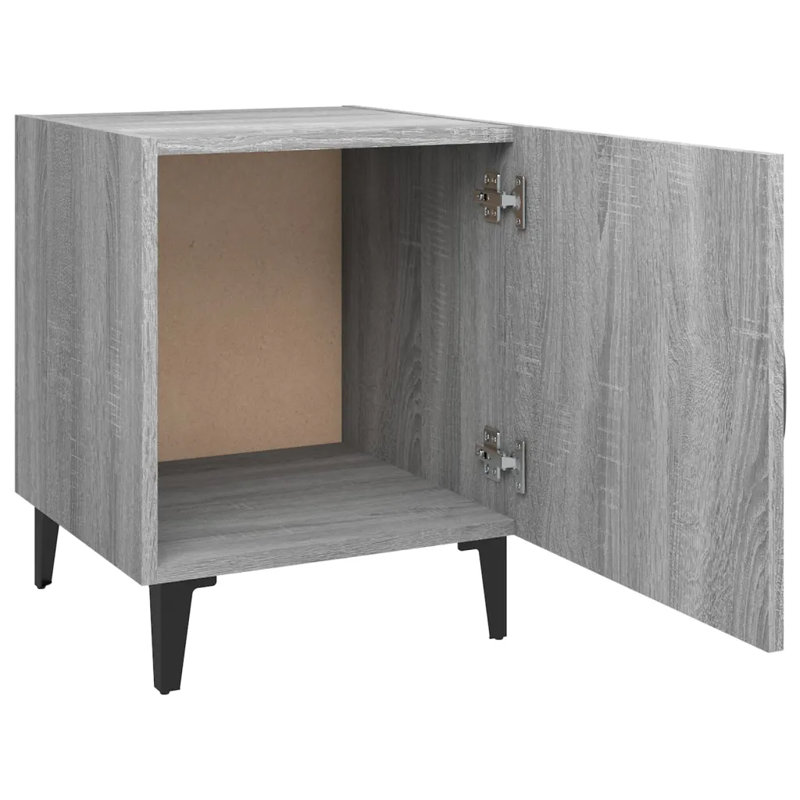 17 Stories Bedside Cabinets Engineered Wood, Grey, Left Orientation, 2