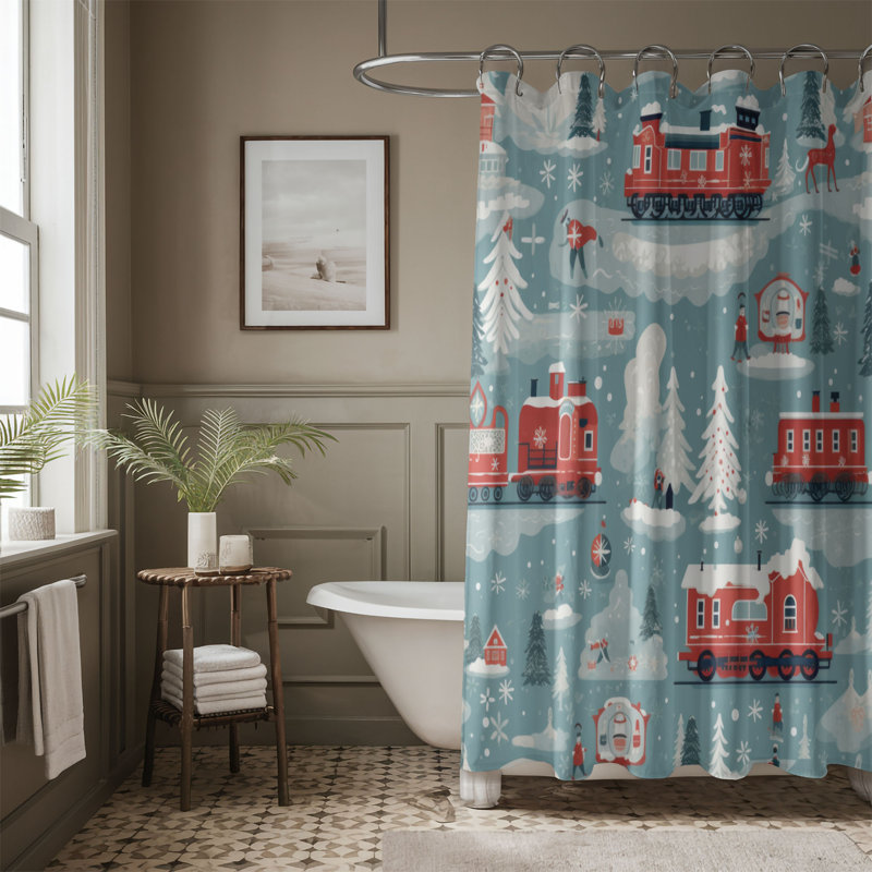 Rideau de douche Merry Express - Premium, H 74 po x l 71 po