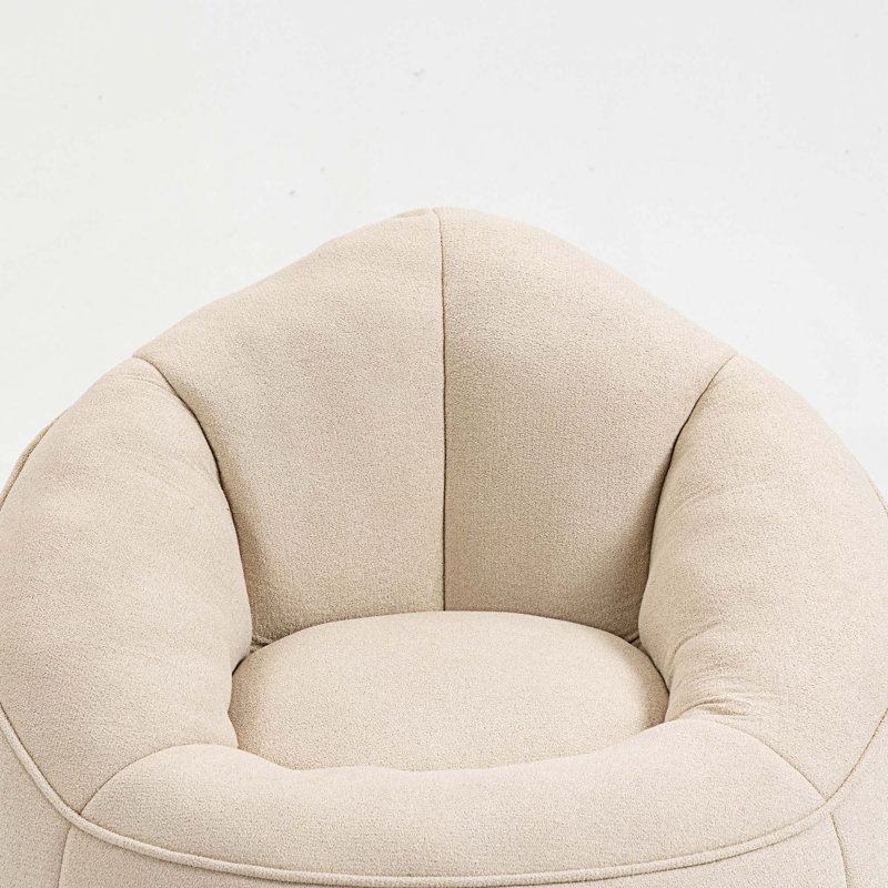 Fauteuil à billes rembourré en microfibre haute pression JOJO-W1996131225, Microfibre beige