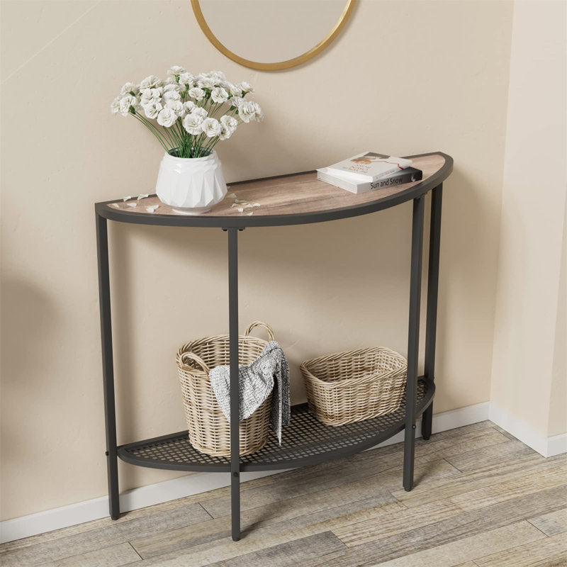 36.22'' Console Table, Grey, Black