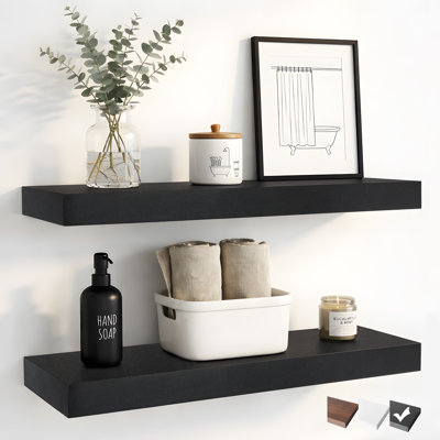 2 Pieces Floating Shelves, Wall Shelf Display Shelves for Living Room/Bedroom/Bathroom/Kitchen