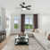 42" 5-Blade Modern Ceiling Fan With Tri-Color LED Light Source, Silent Motor, Remote Controller