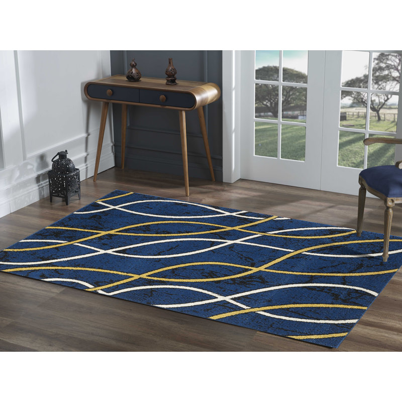 Tapis bleu Eyad, Rectangle 8 pi x 10 pi