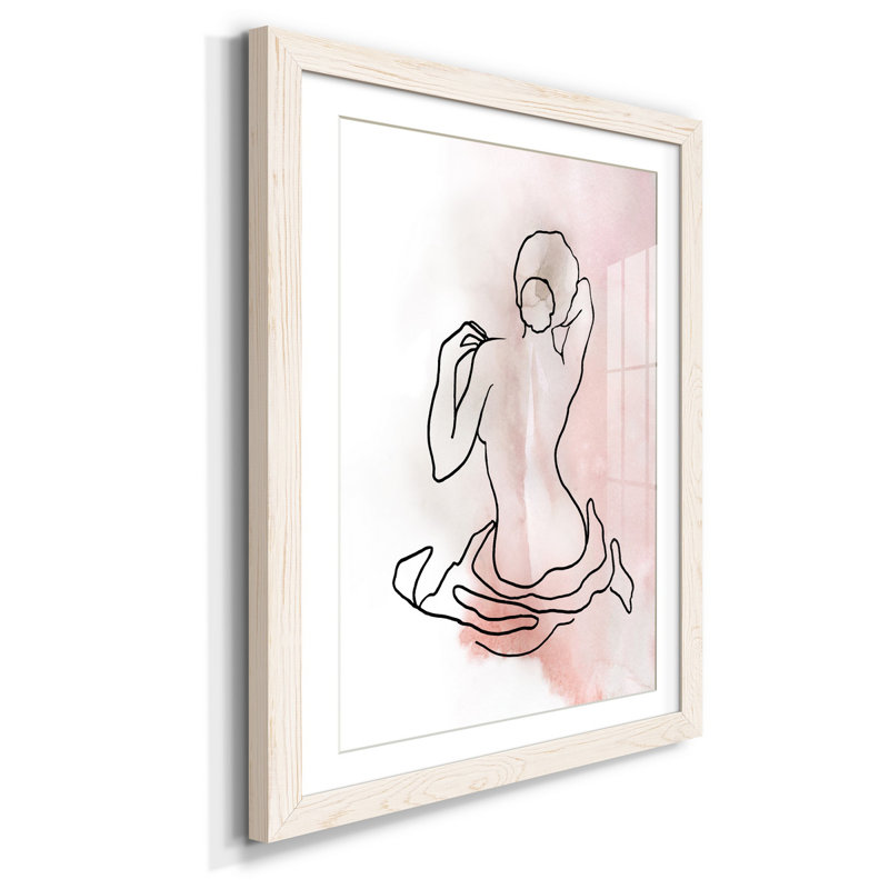 Illustration de figure II - Reproduction d'art sur papier encadrée, Cadre blanc, H 31,5 po x l 23,5 po x P 1,5 po