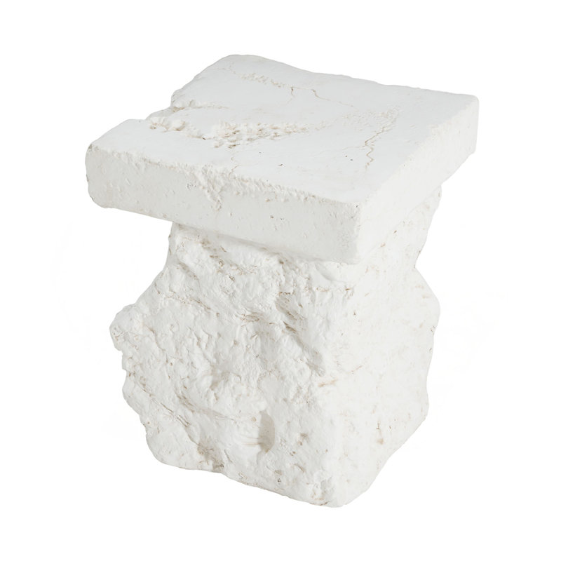 Talia Outdoor Patio Modern Artistry MGO Side Table, White