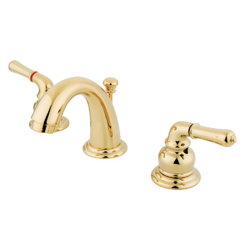Magellan Widespread Bathroom Faucet with Drain Assembly, Polished Brass