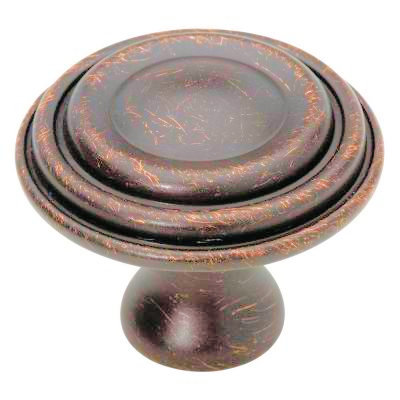 (5 Pack) 1-1/2 inch Domed Rings Knob Venentian Bronze