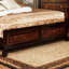 Lit moderne grand lit, bois massif avec / couleur noyer, tête de lit style contemporain pour meubles de chambre à coucher