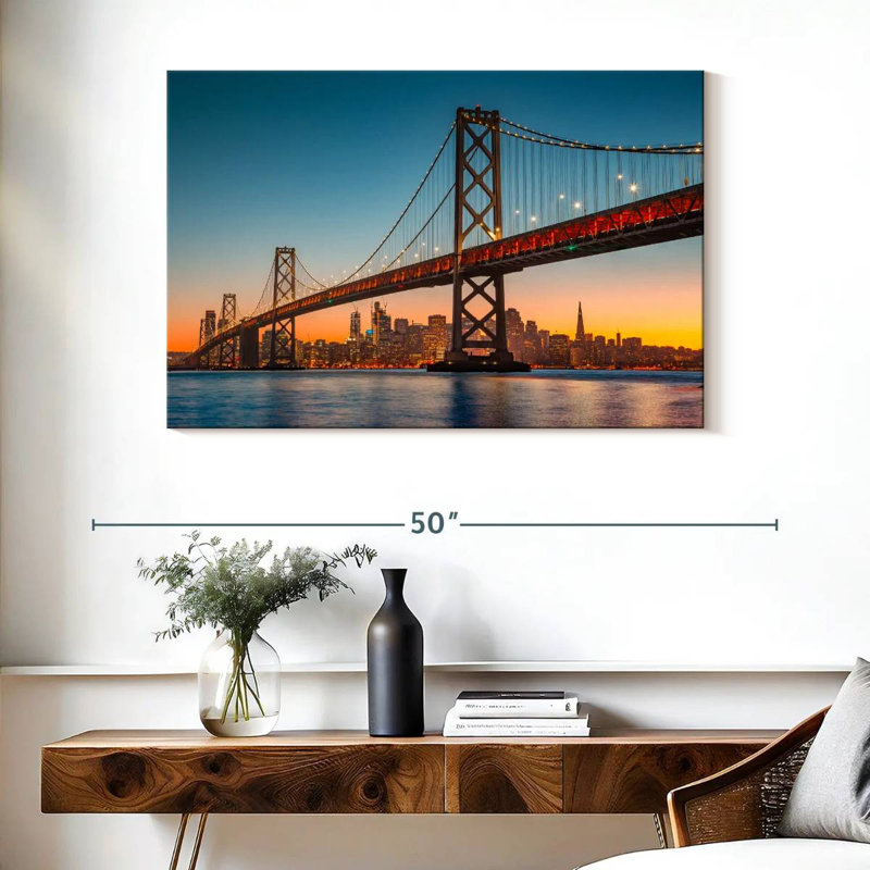 Lilie Oakland Bay Bridge Panorama, H 26 po x l 39 po
