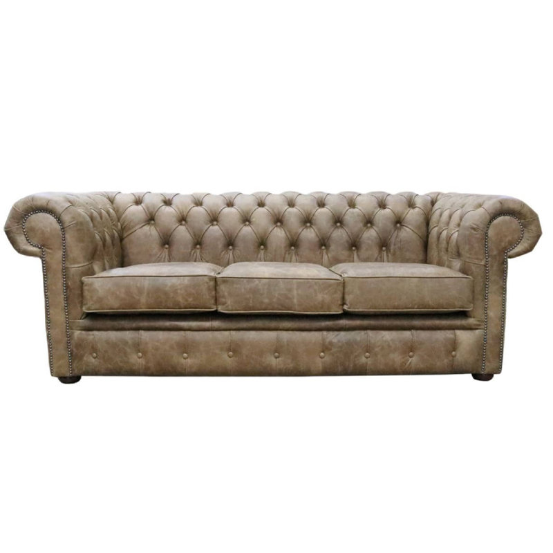 3 Seater Sofa, Cracked Wax Tan