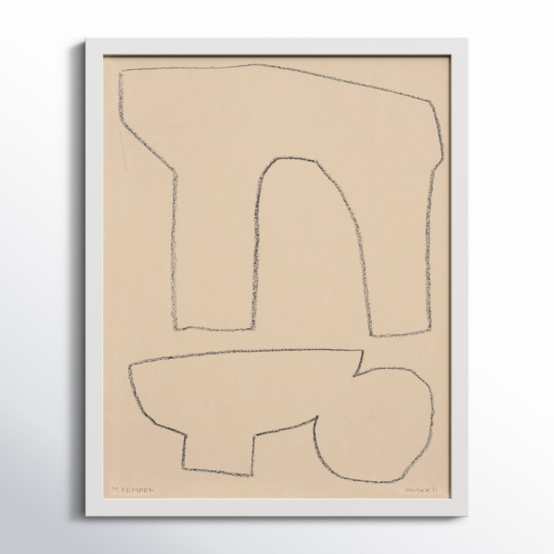 Outlines 2 Painting by Michael Kempen, White , 30" H x 24" W x 1.25" D