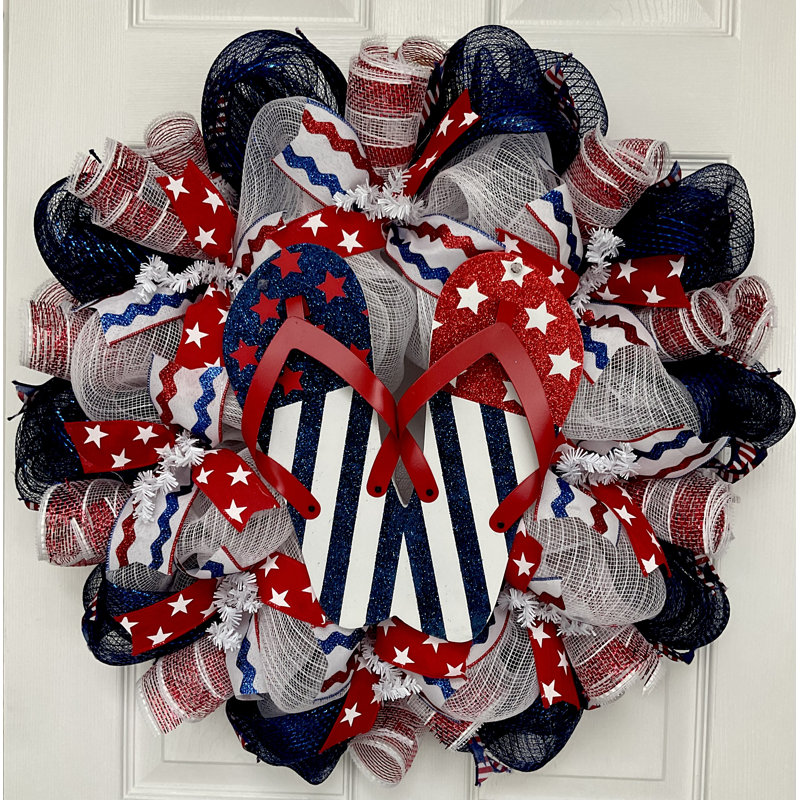 Couronne patriotique à étoiles et rayures