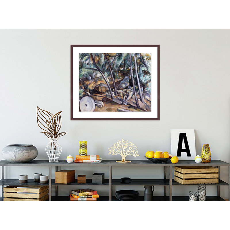 «Millstone in the Park of the Chateau Noir» par Paul Cézanne, impression giclée encadrée, H 32,27 po x l 41,5 po