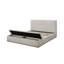 Lit rembourré Modern EK avec rangement en tissu beige